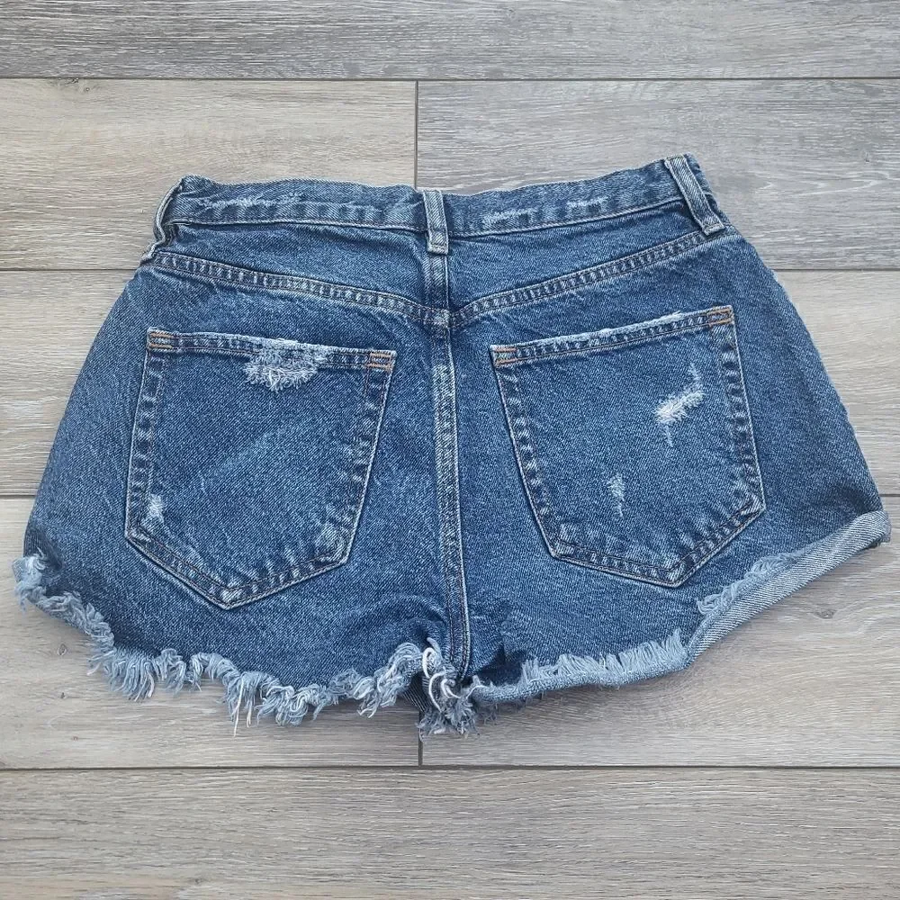 We The Free cut off jean shorts button closure size 26  Free People  Lasso